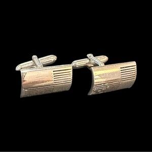 Vintage SWANK Cufflinks Silver Tone
